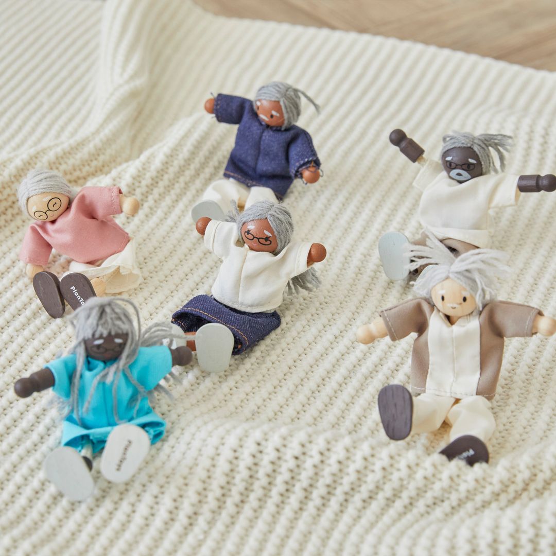 Grandfather Dollhouse Figure - Medium Skin Tone