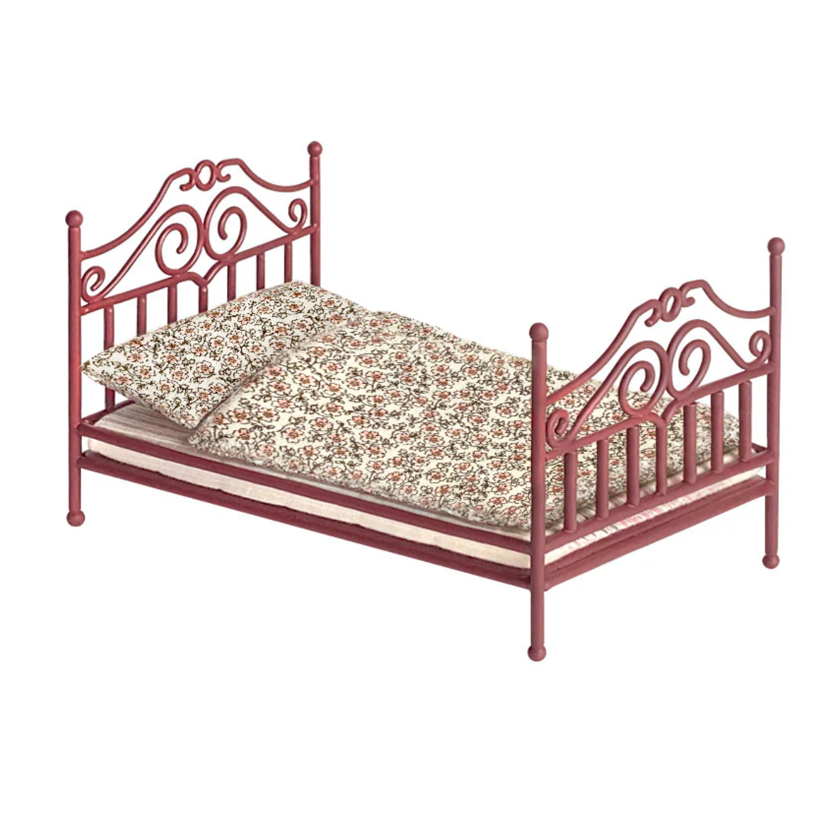 Princess Antique Bed Dollhouse - Red 1/12 Scale Dollhouse Miniature