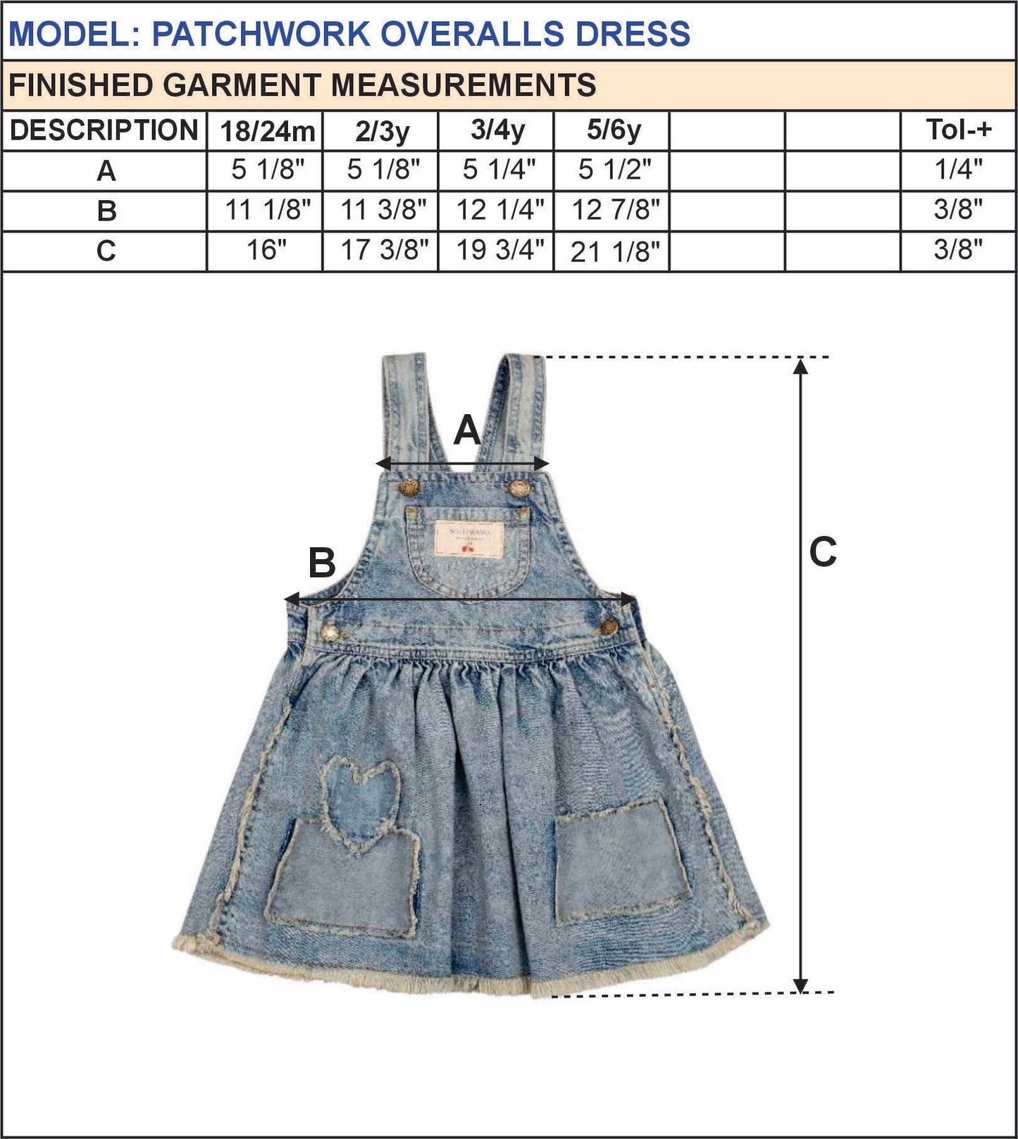 Patchwork Overalls Dress | Denim