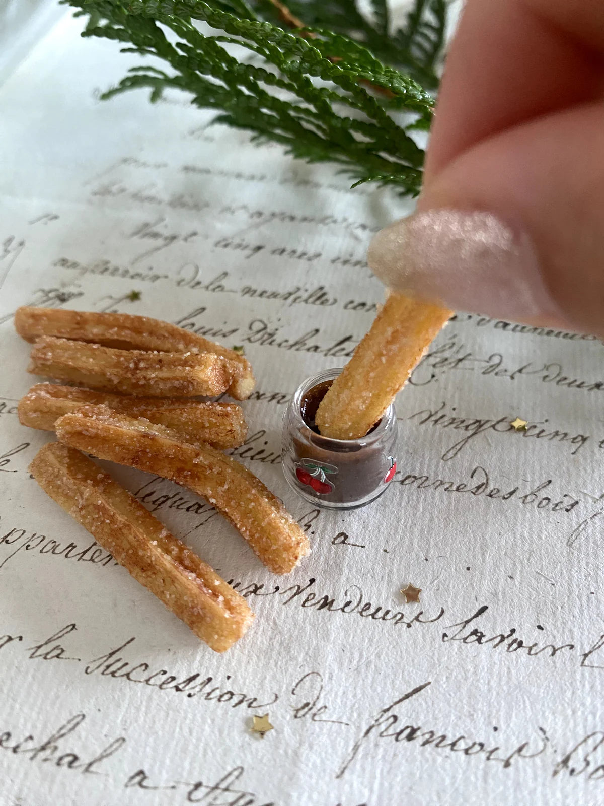 Miniature Churros with Chocolate | Six Pieces