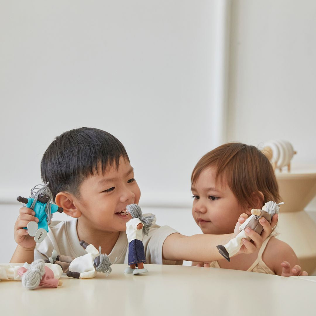 Grandmother Dollhouse Figure - Dark Skin Tone