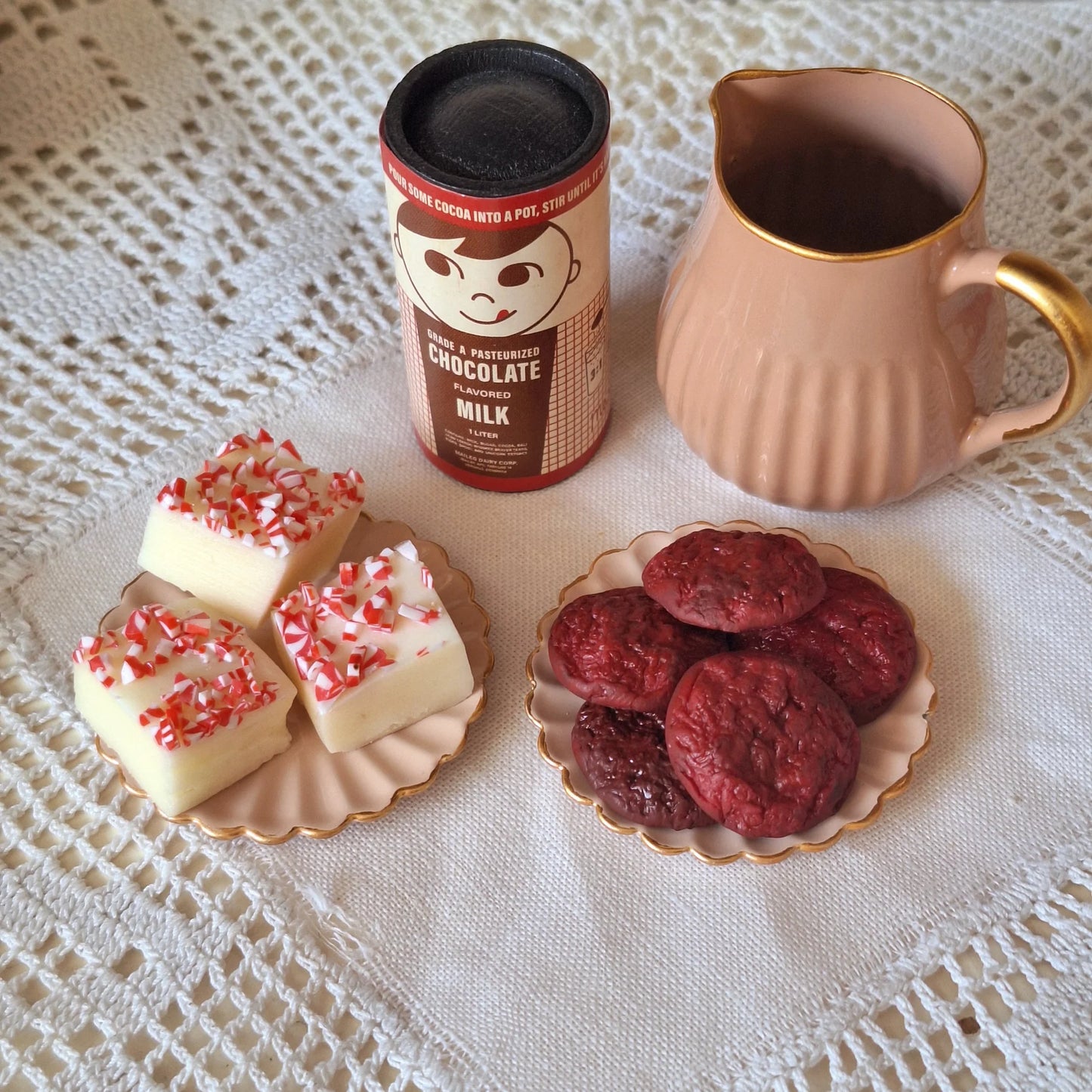 Miniature Peppermint Fudge | Three Pieces