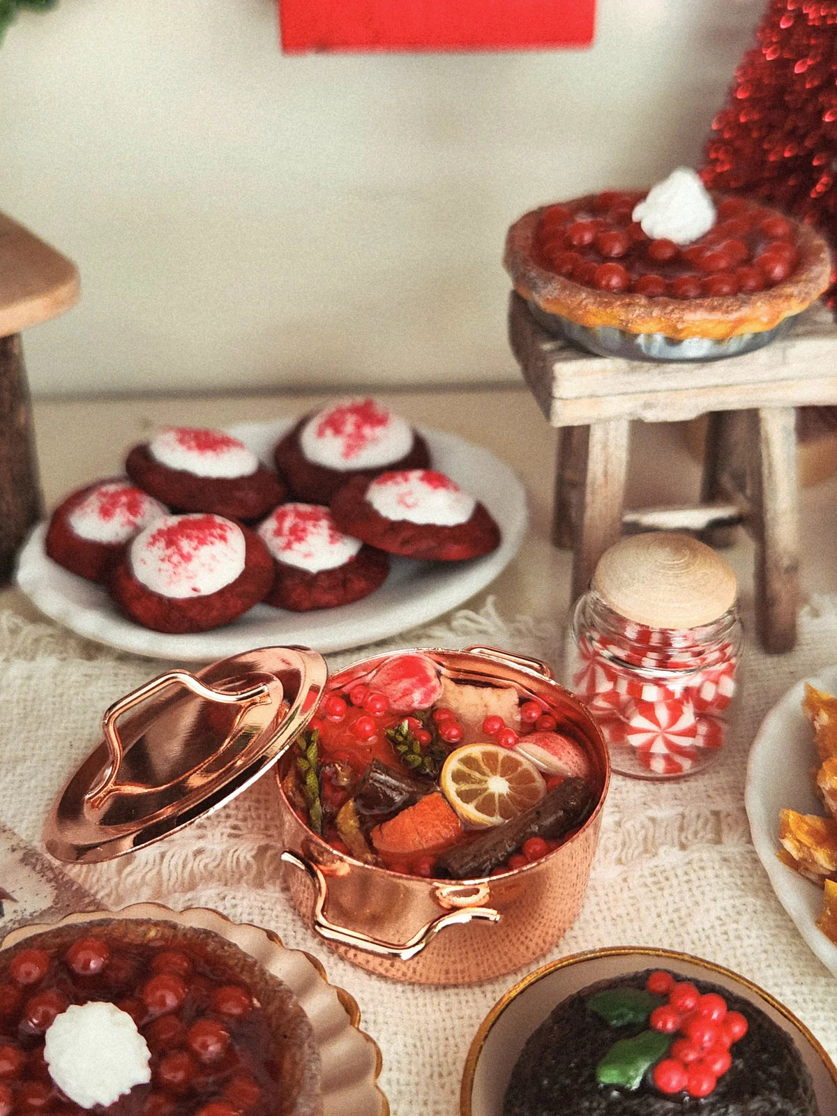 Miniature Red Velvet Cookies