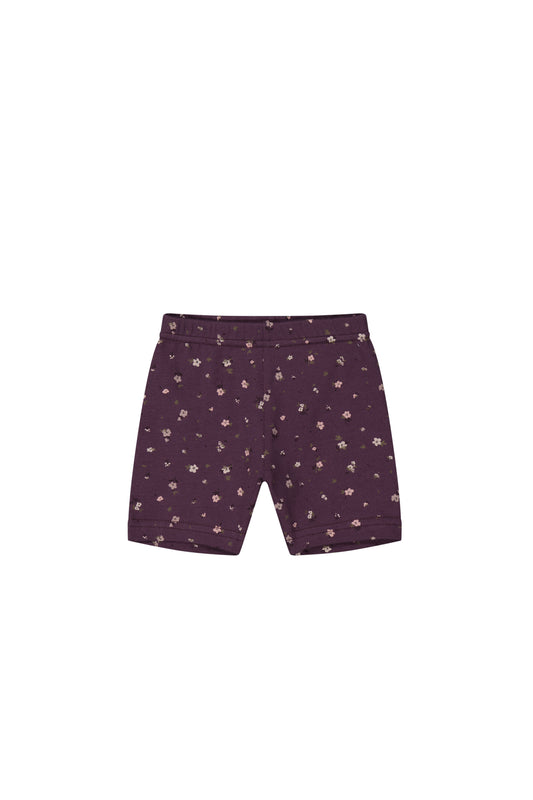 Organic Cotton Everyday Biker Short - Goldie Huckleberry Sparse |4Y