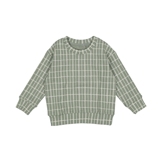 The Printed Sweatshirt - Sage Check