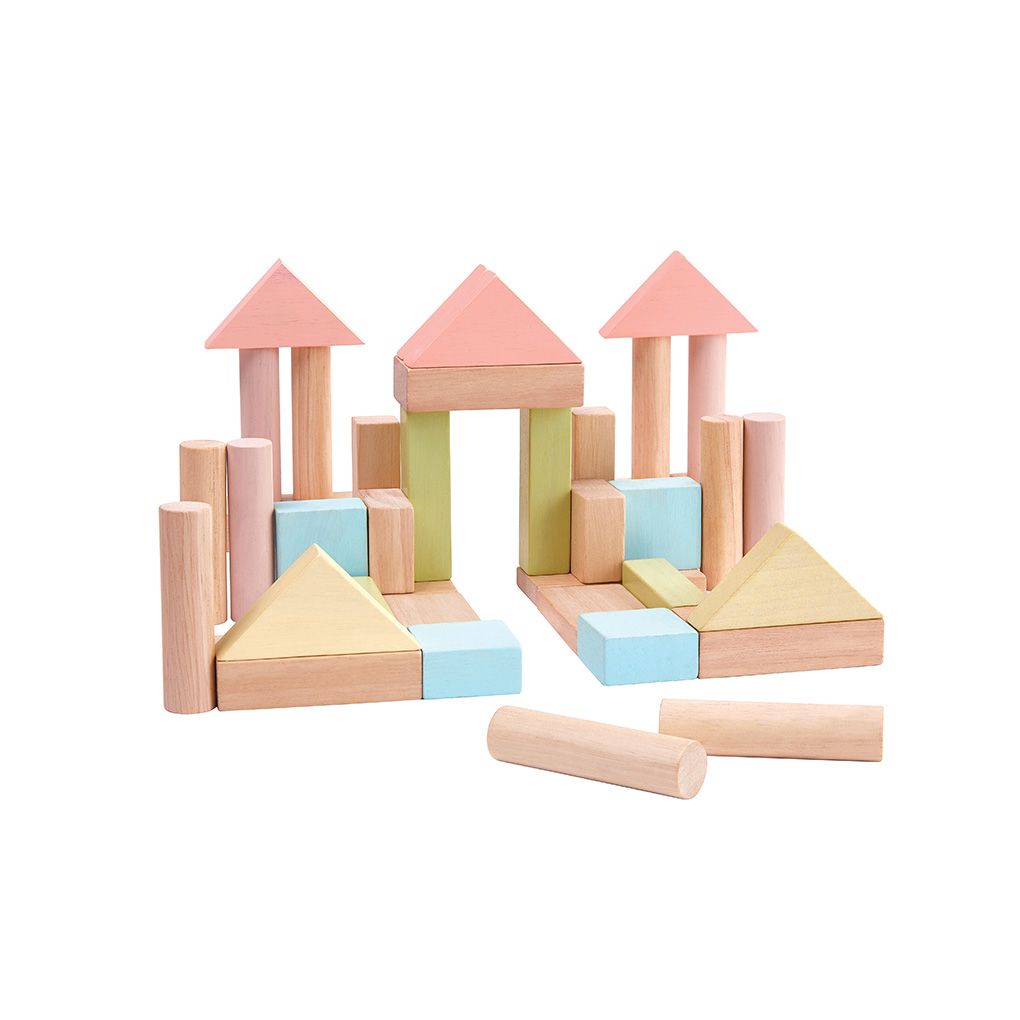 40-Piece Small Unit Blocks – Pastel Set