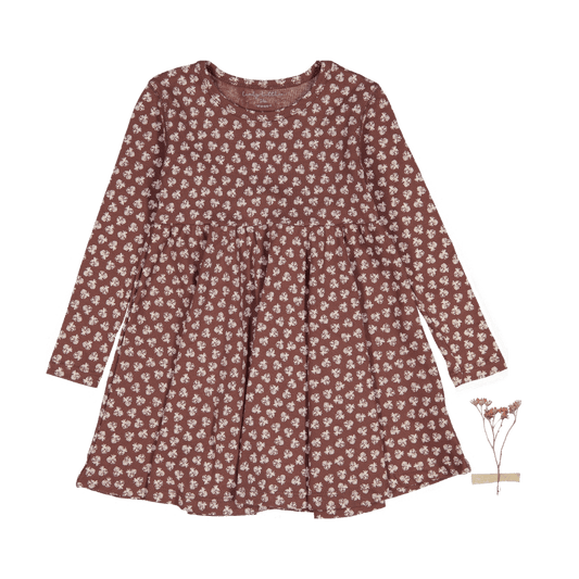 The Printed Long Sleeve Dress -  Rustic Floral