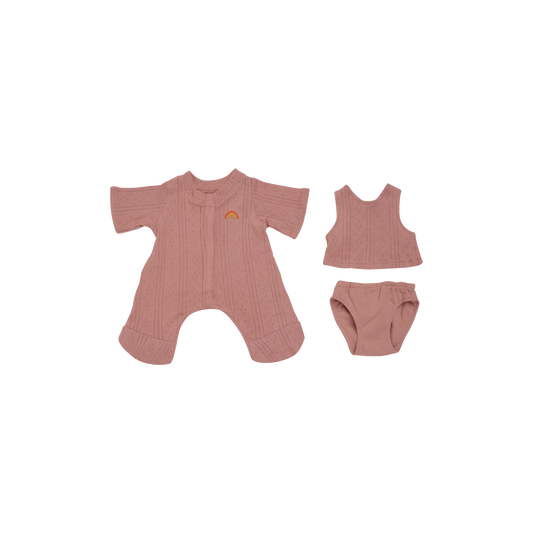 Dinkum Dolls Pointelle PJ Set | Rose