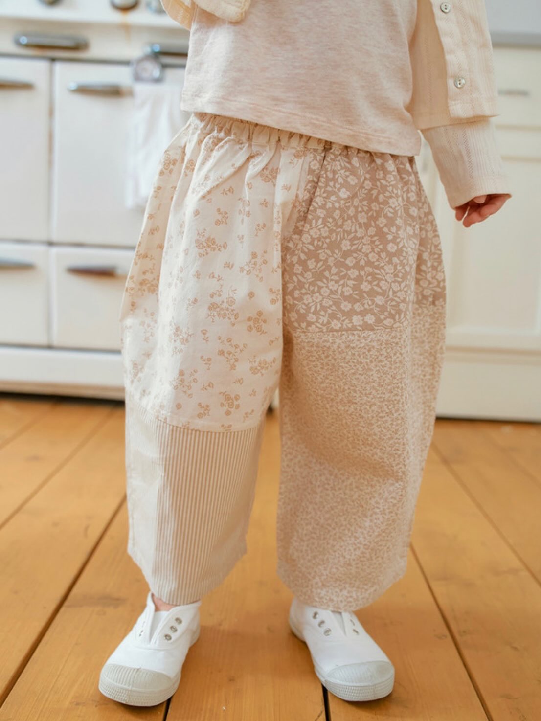 Patchwork Wide Leg Pants