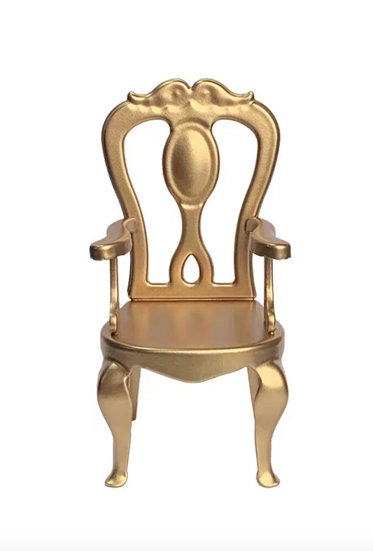 Princess Chair Dollhouse - Gold 1/12 Scale Dollhouse Miniature