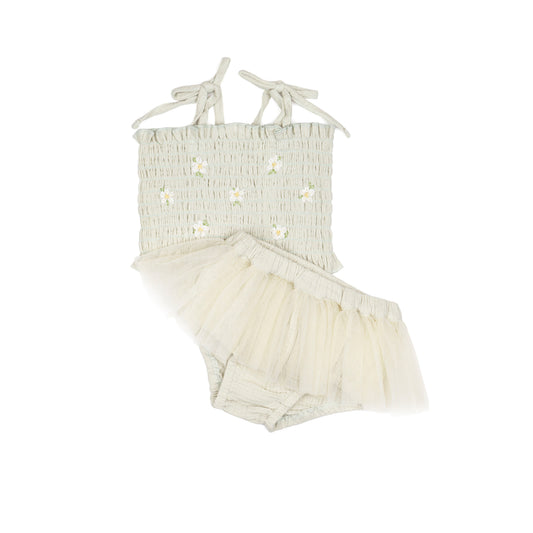 Daisies Tutu Set | Seafoam