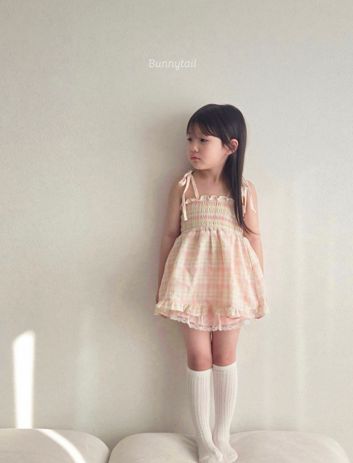Plaid Smocked Top