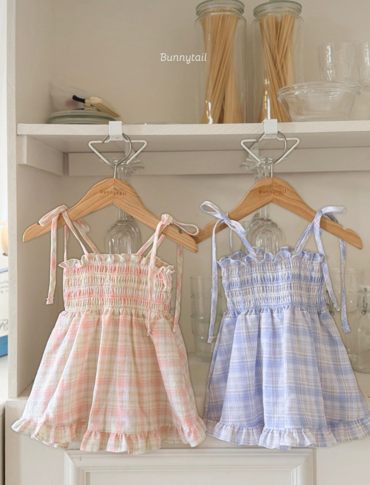 Plaid Smocked Top