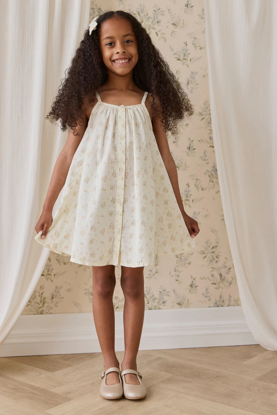 Organic Cotton Cosette Dress - Justine Parchment