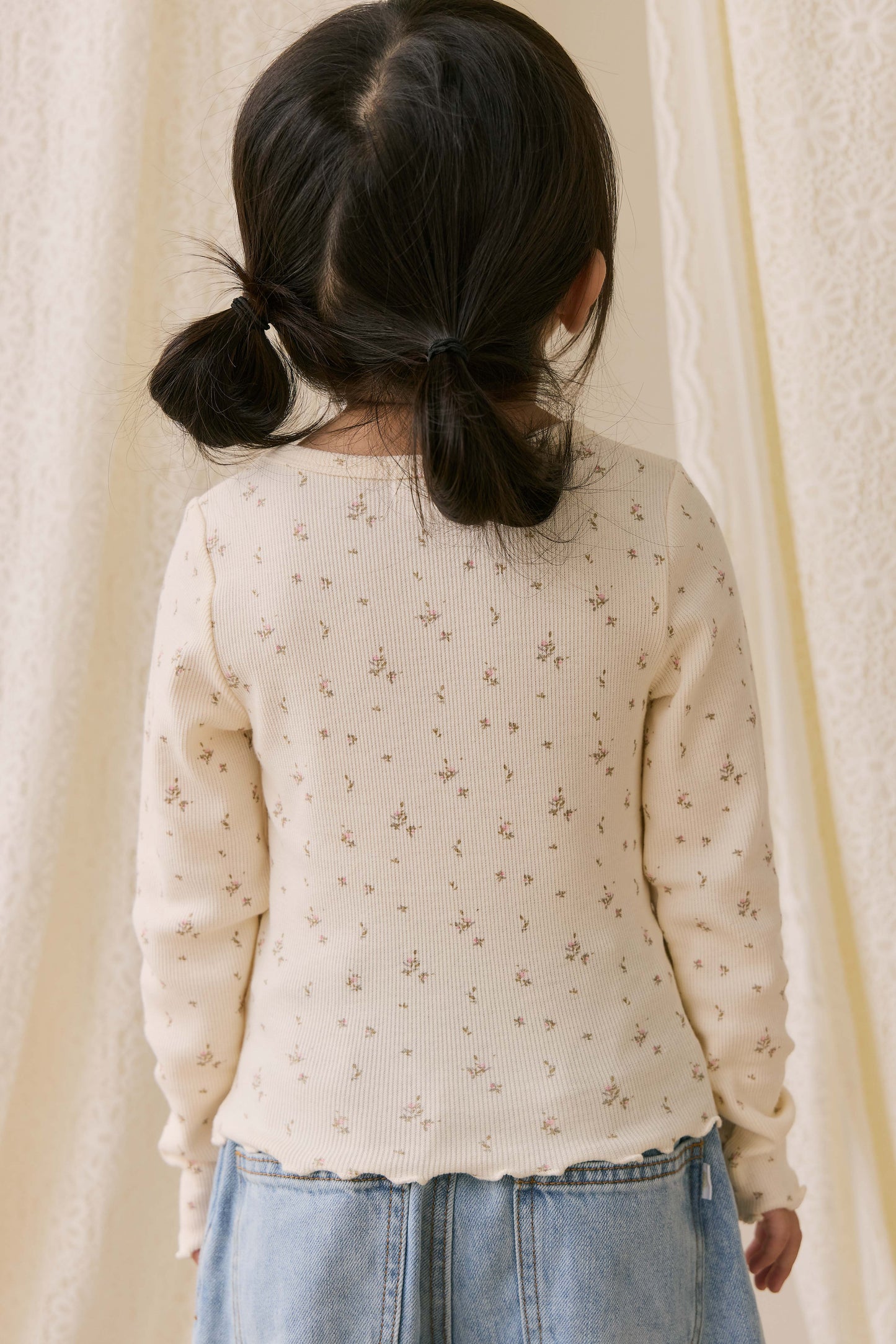 Organic Cotton Fine Rib Agathe Top - Dina Antique