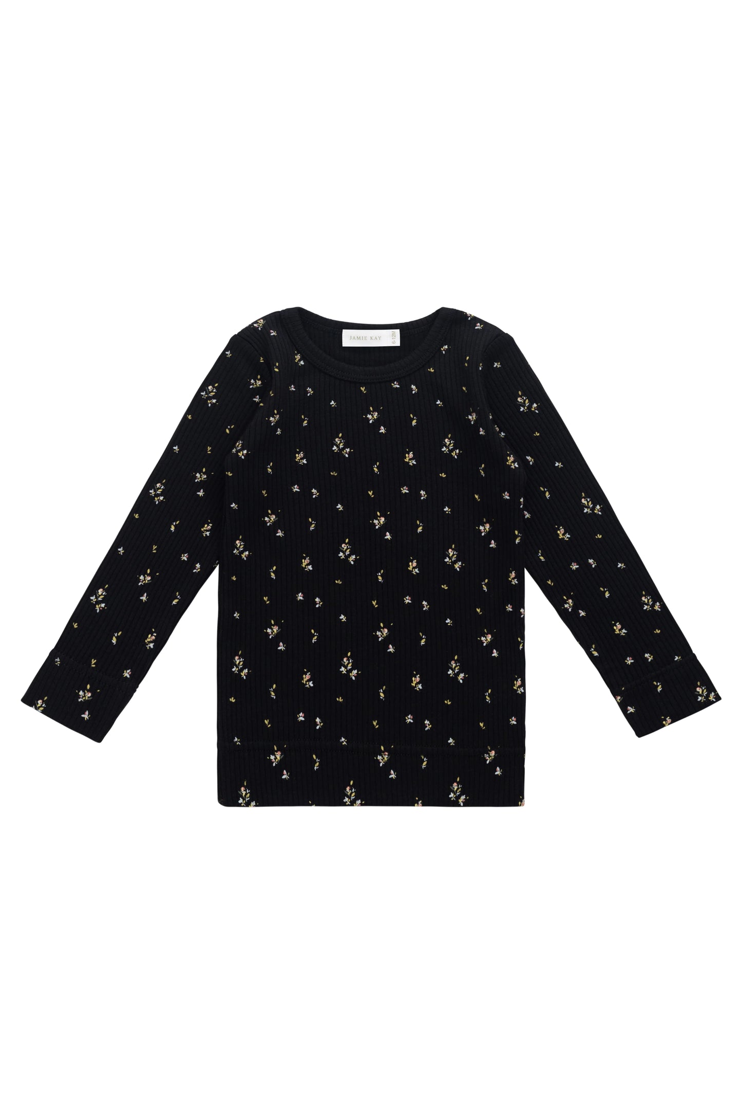 Organic Cotton Modal Marina Long Sleeve Top - Dina Ebony