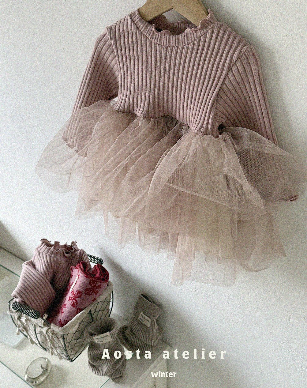 Camellia Dress | Pink in 2/3Y