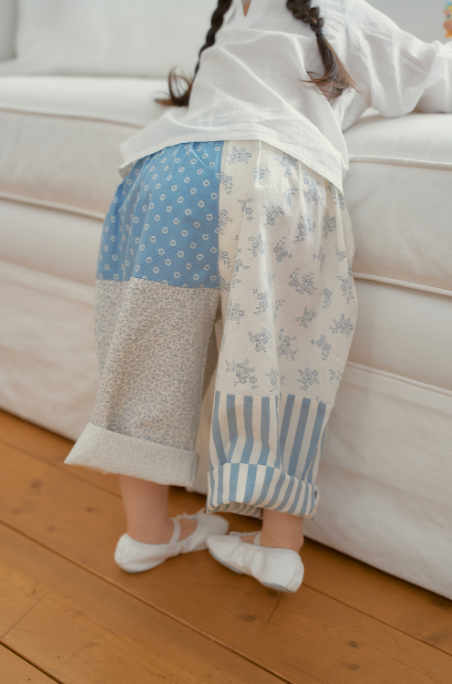 Patchwork Wide Leg Pants