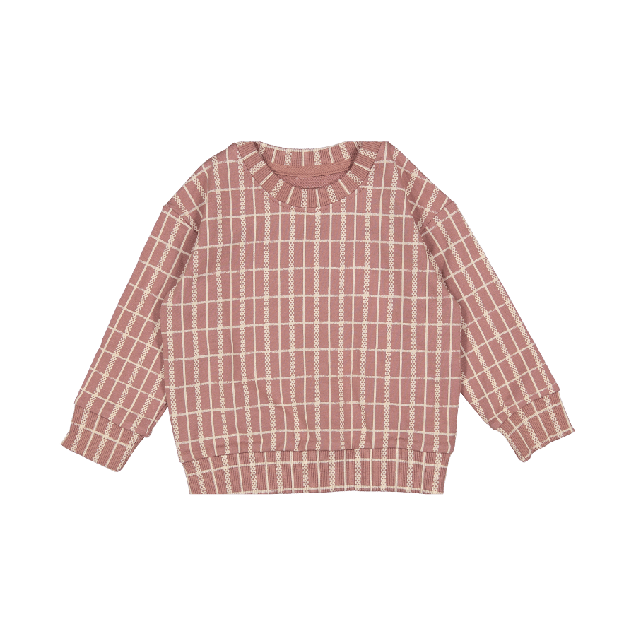 The Printed Sweatshirt - Mauve Check