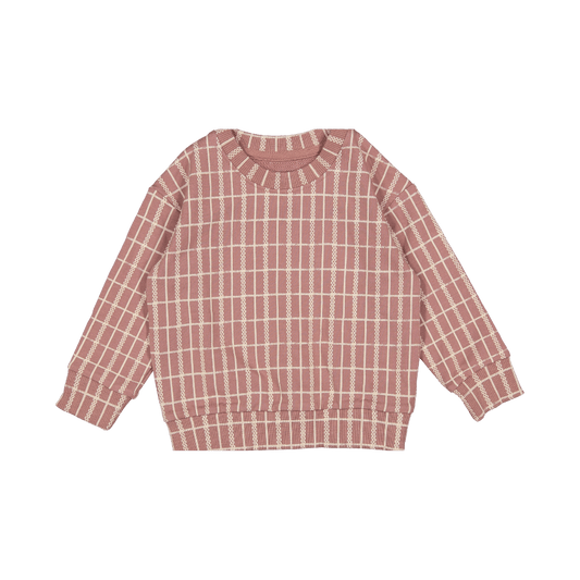 The Printed Sweatshirt - Mauve Check