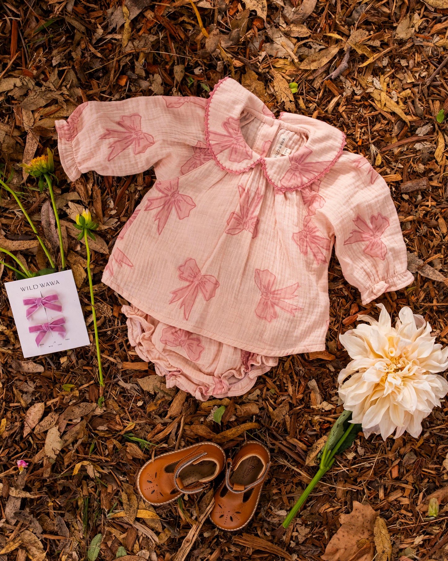 Georgina Set | Vintage Bows Dusty Pink