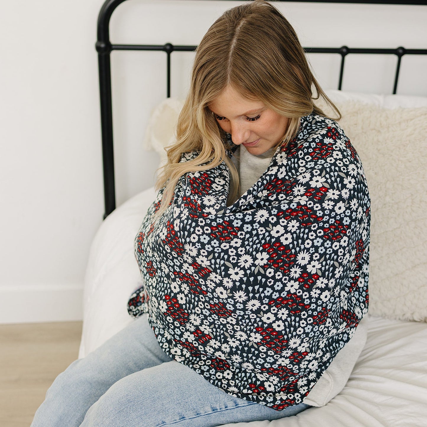 Americana Floral Ribbed Bamboo Multi-Use Cover