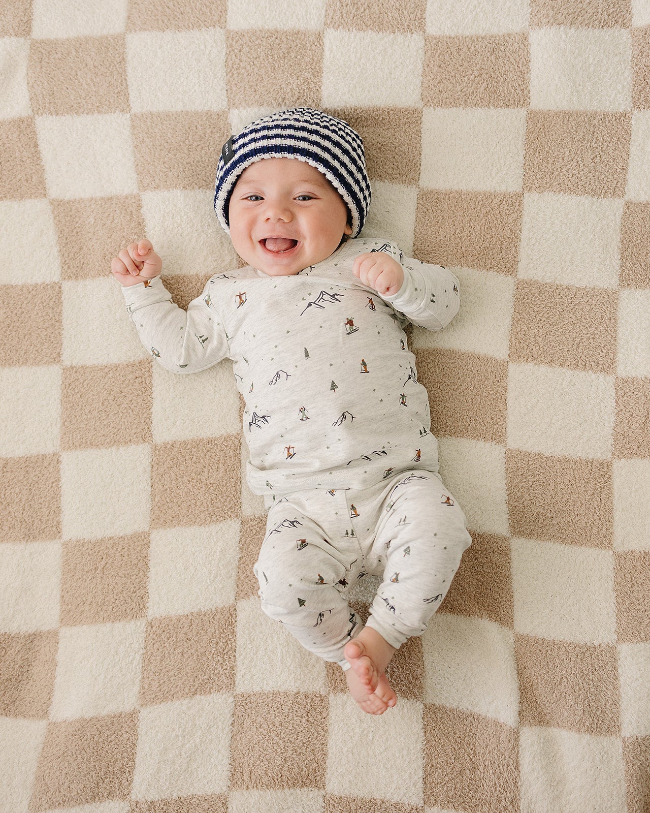 Ski Print Cozy Set