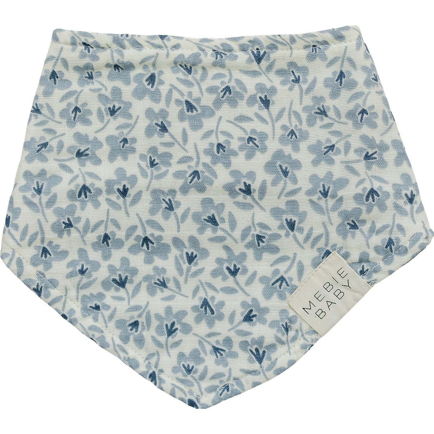 Blue Blossom Classic Muslin Bib