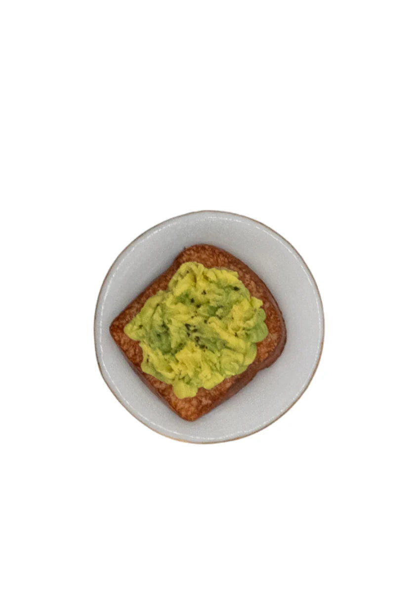 Miniature Avo Toast with Ceramic Plate