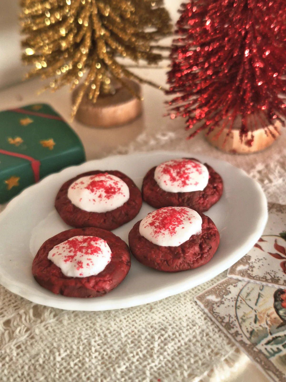 Miniature Red Velvet Cookies