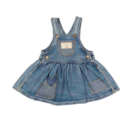 Patchwork Overalls Dress | Denim