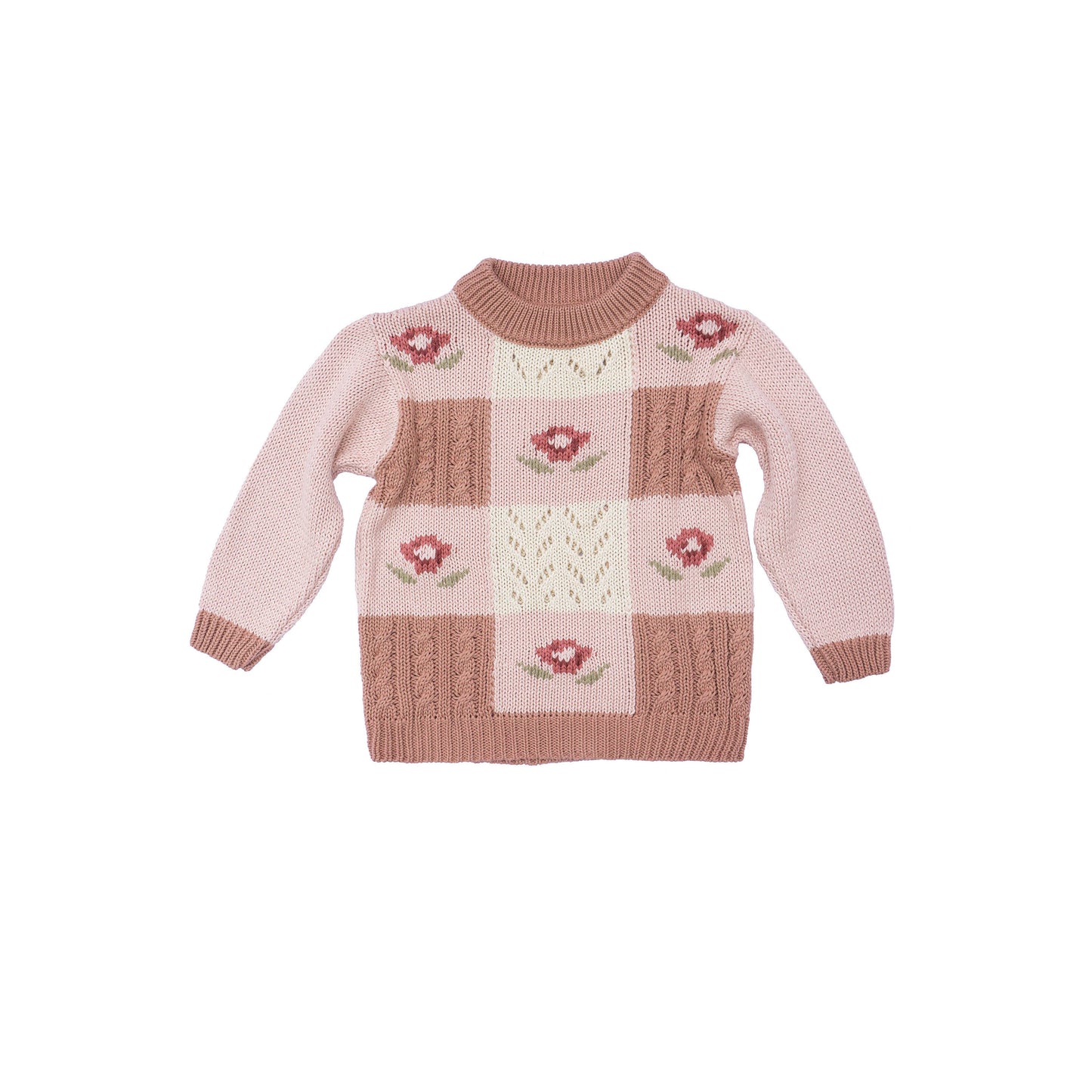 Rose Patchwork Sweater | Misty Rose