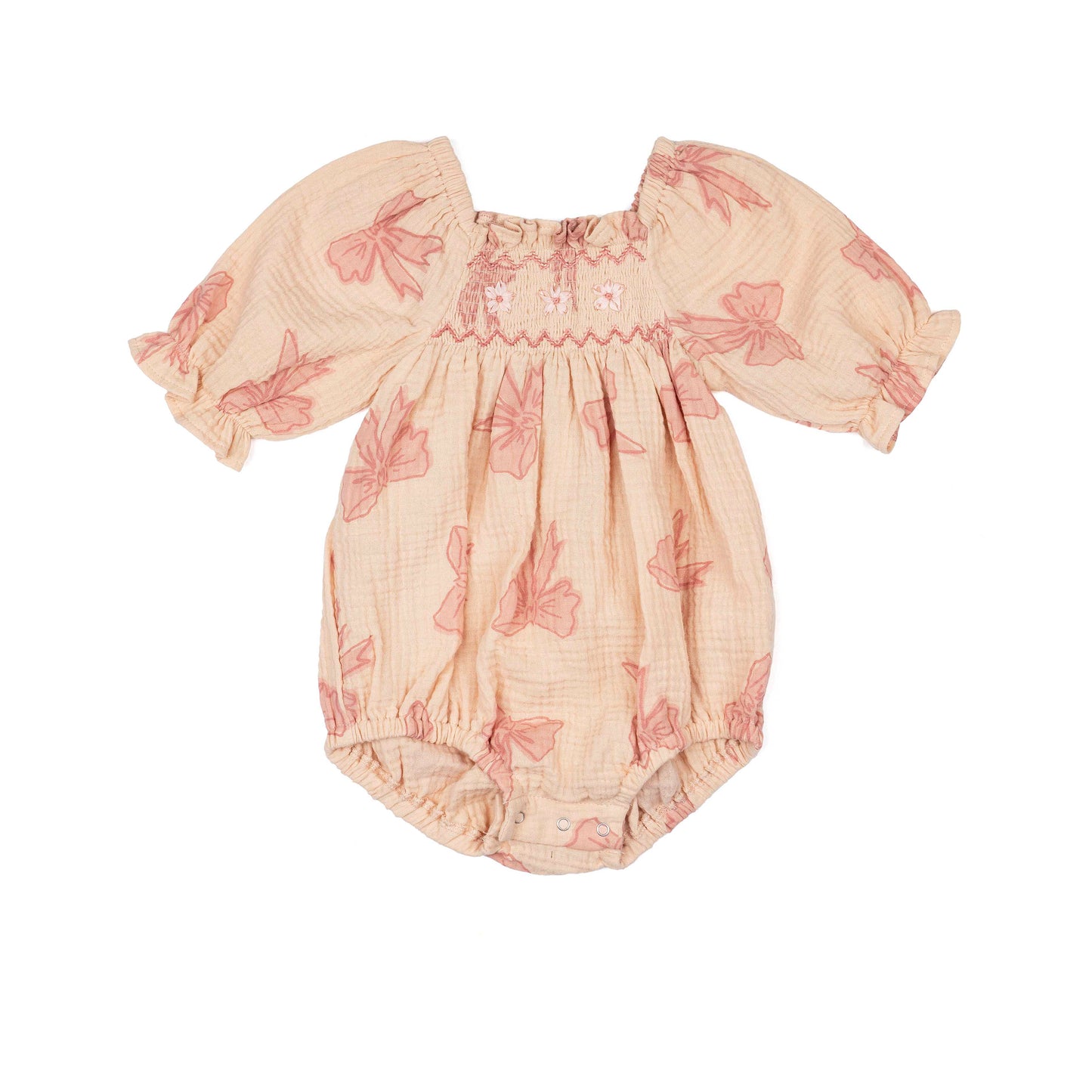 Ivy Romper | Vintage Bows Dusty Pink